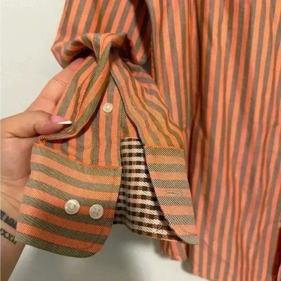 Robert Graham Shirt Men’s 2XL Striped Button Up Cotton Multicolor Long Sleeve - Picture 4 of 6